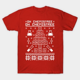 Oh Chemistree Oh Chemistree Chemistry Ugly Sweater Pixel T-Shirt